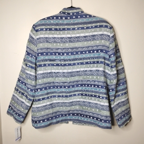 NWT Alfred Dunner Open Front Blazer Size 18 Casual Textured Beaded - Picture 5 of 7